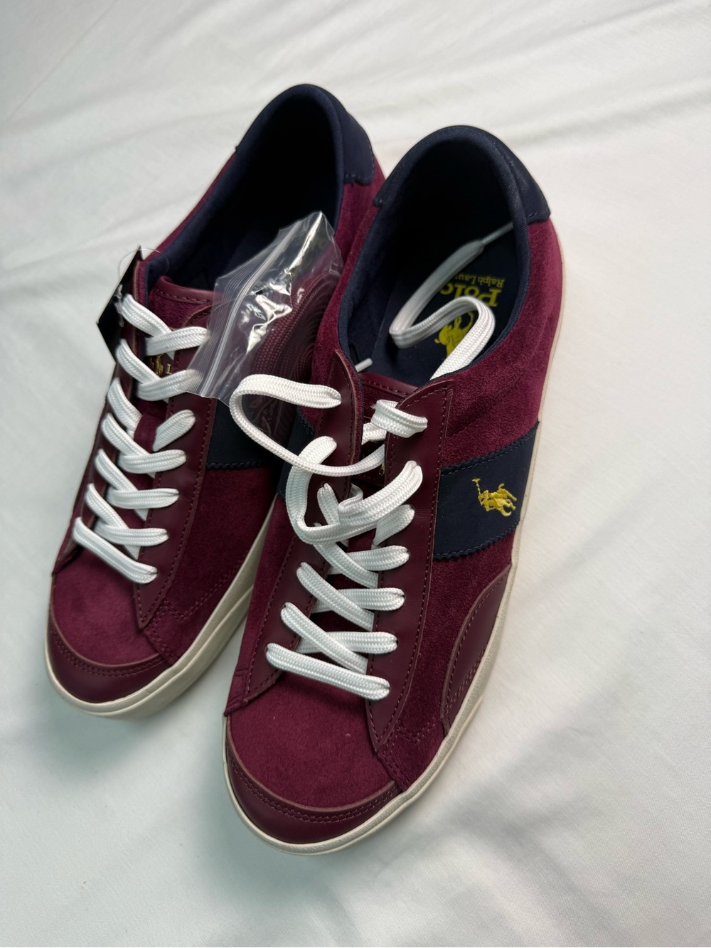 Polo Ralph Lauren Sayer Sport Leather Suede/Leather Sneakers New US Men Size 11D